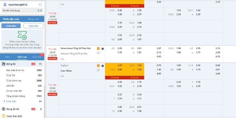 Nền tảng cung cấp mọi bộ môn thể thao đỉnh cao