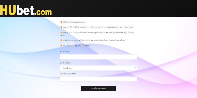 Giới thiệu HUBET - Dịch vụ chăm sóc thành viên đẳng cấp cao